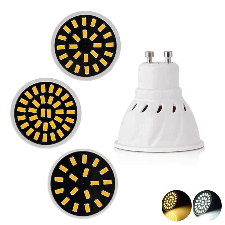 Светодиодная лампочка GU10 gu 10 220 В переменного тока 110 SMD 5733 светильник Вт 6 8 Вт|gu
