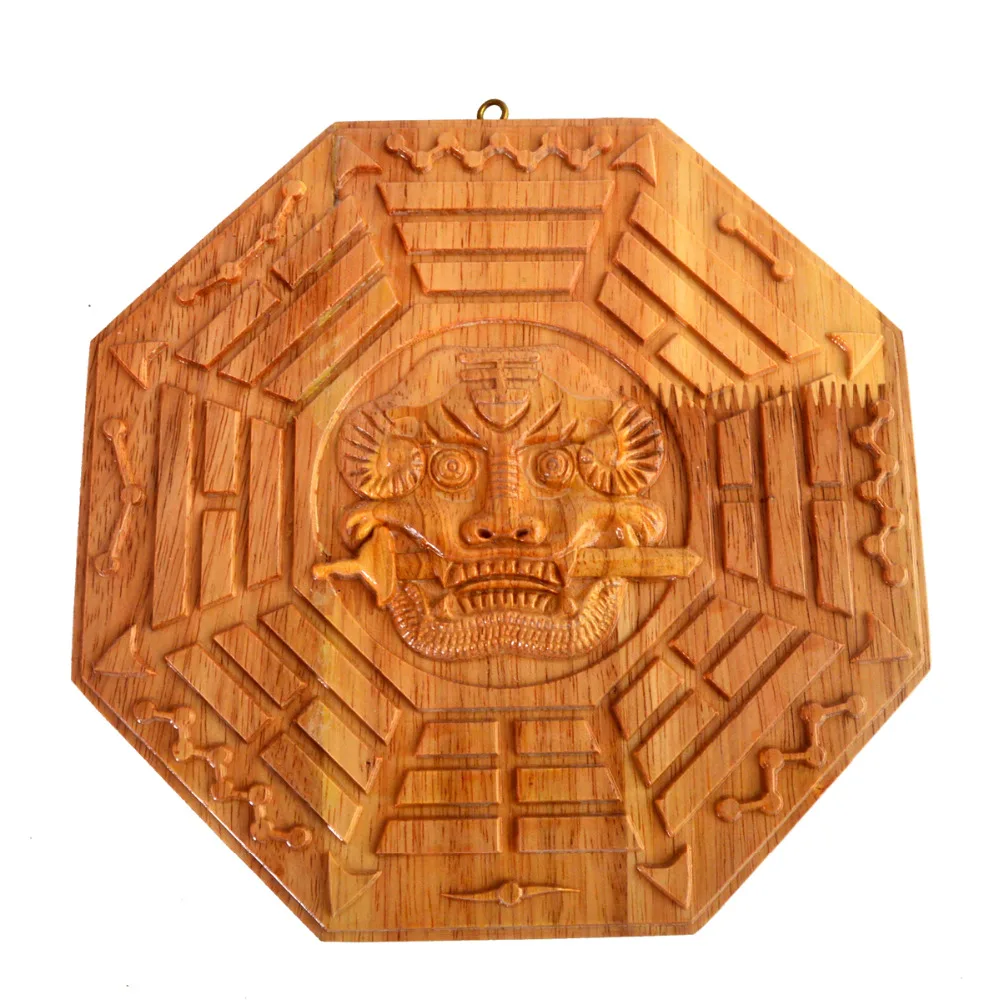 Feng Shui Bagua Peach Wood Pakua SKUJ2319in Figurines & Miniatures