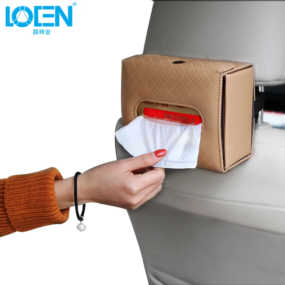 LOEN 1 шт. складная коробка для салфеток из овечьей кожи заднее сиденье автомобиля