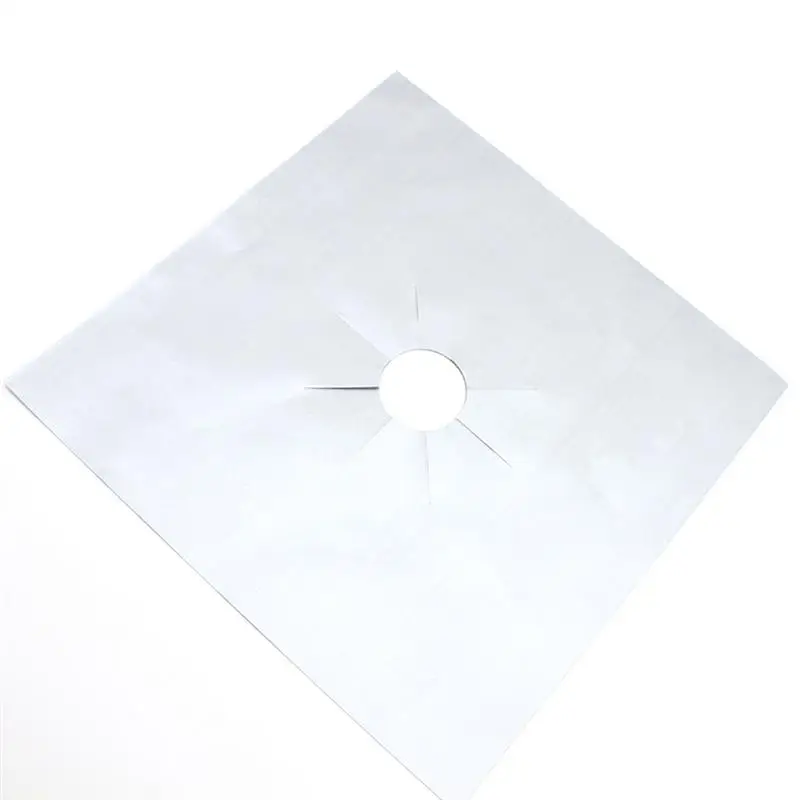 1pc silver 4 шт., 1 шт., защитная крышка для плиты, противопригарная алюминиевая многоразовая Крышка для газовой плиты, безопасная защитная пленка, кухонные аксессуары - Цвет: 1pc silver