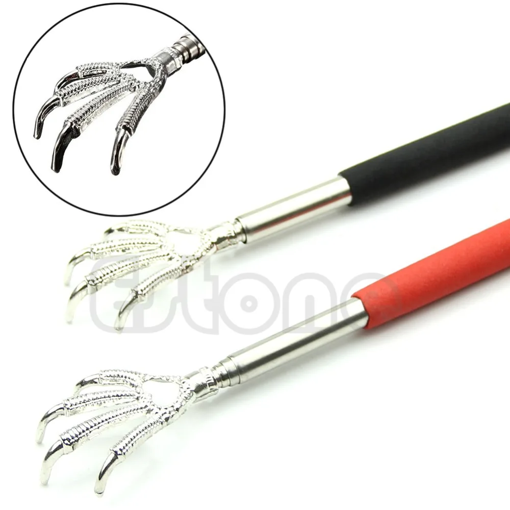 

1PC Eagle Claw Telescopic Stainless Back Scratcher Relieve Itching Extend to 22.8"