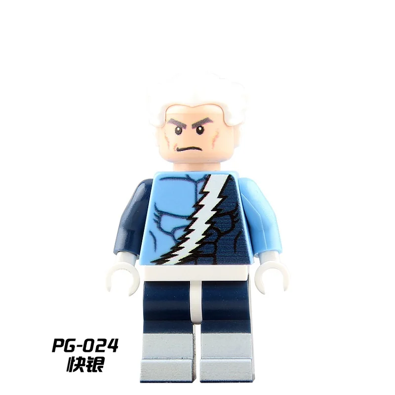 

Single Sale PG024 Marvel X-Men Wolverine Rogue Iceman Archangel Mystique Quicksil super heros Building Blocks Children Gift Toys