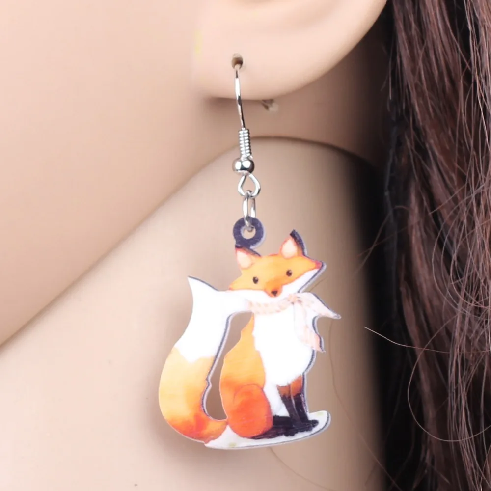 Animal Jewelry Fox Statement Earrings