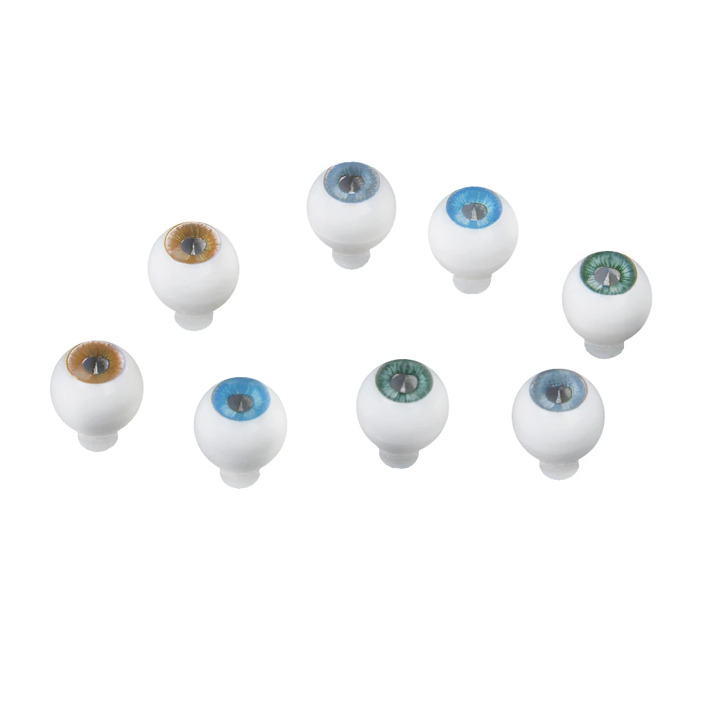 8Pieces 10mm Round Plastic Acrylic Doll Eyes Eyeballs For Doll Bear Parts DIY Accessories