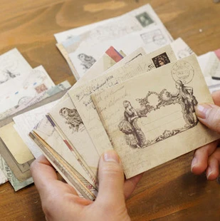 

12pcs Mini Envelope Window Envelopes Greeting Card Envelopes for Christmas, Wedding, Birthday Party(12 different disign) 72*95mm