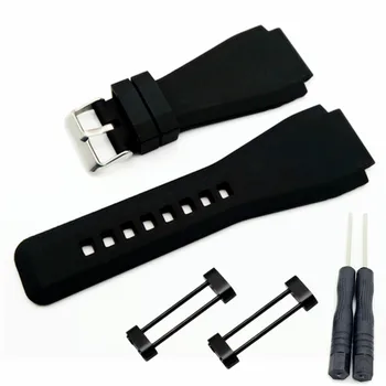 

New For Suunto Core Watch Band Rubber Silicone Gel Soft Waterproof Generic Strap+All Black Adapters + Tools