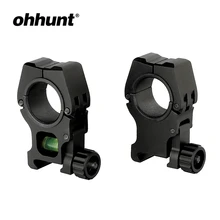 Ohhunt 2pcs 1 дюймов 30 мм прицел Пикатинни кольца крепление с пузырьковым уровнем Охота Тактический Rilfescopes крепления