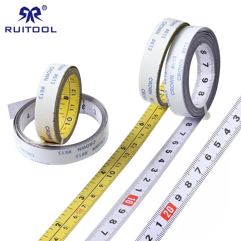  Inch & Metric Self Adhesive Tape Measure Steel Miter Saw Scale Miter Track Ruler For Router Table S