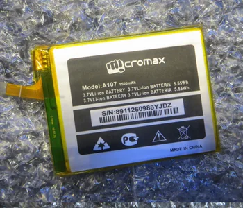

3.8V batteries Rechargeable Li-ion Li-polymer Built-in lithium polymer battery for A107 MICROMAX A107 MICROMAX a107 1500MAH