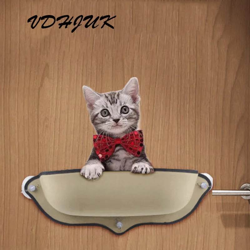 

New Removable Cat Window Cave Window Mounted Cat Bed Cat Lounger Perch Cushion Hanging Shelf Seat