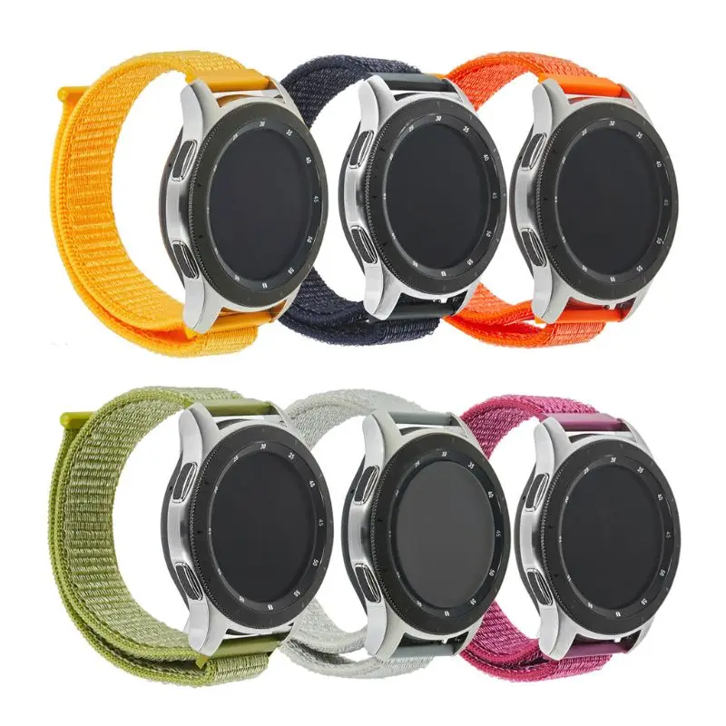 

20mm/22mm Magic Nylon Loopback Watch Band Strap for Samsung Gear S3 Galaxy Watch 46mm Watchbands