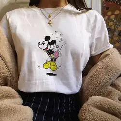 2019 Новое поступление футболка уличная мода Kawaii Мультфильм Графический футболки для женщин эстетическое Круглый вырез короткий рукав