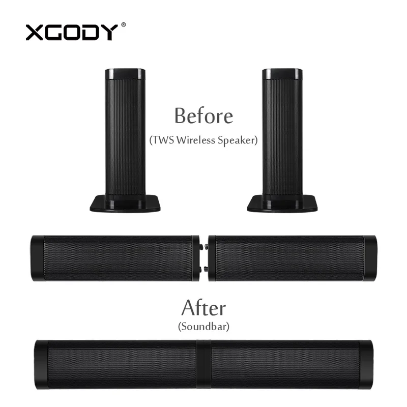 XGODY E6000 TWS Powerful Bluetooth Speaker with Mic Sound Bar font b Subwoofer b font for