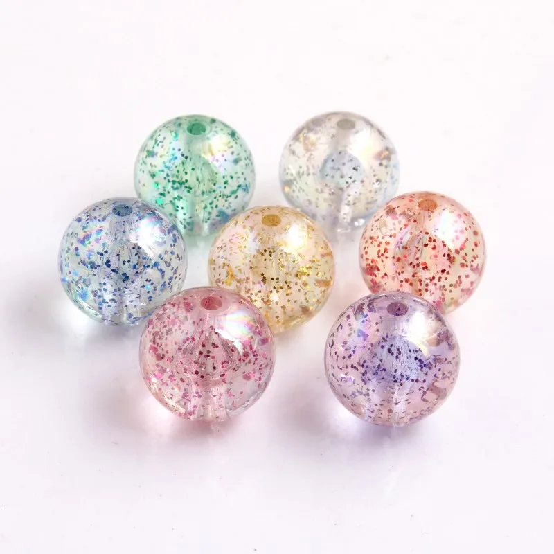 Kwoi Vita Retail Bulk Price Acrylic Transparent Glitter beads for