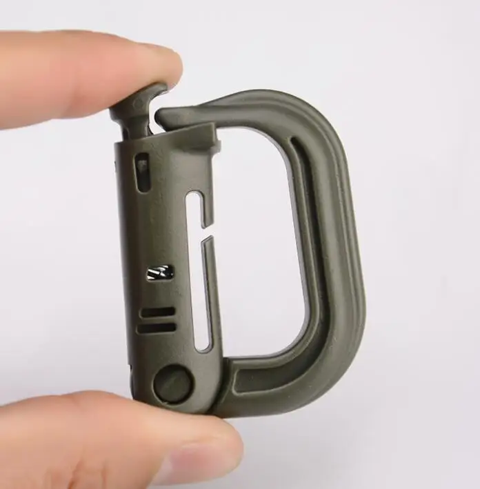 

500PCS Attach Plasctic Shackle Carabiner D-ring Clip Backpack Buckle Snap Lock Camp Hike Mountain climb Outdoor