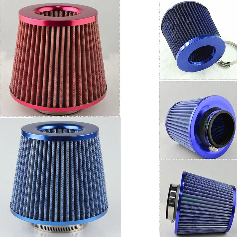 

Hot Universal Car Air Filter Vehicle Modified High Flow Mesh Cone Cold Air Intake Accessories JLD