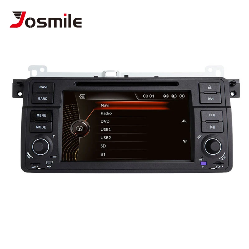 Pаспродажа Josmile автомобильный мультимедийный плеер 1 Din Автомобильная магнитола для BMW E46 M3 Rover 75 купе навигация font b gps b font DVD 318 320 325 330 Touring хэтчбек