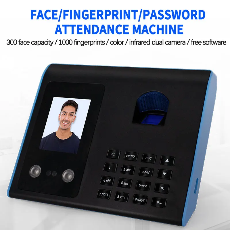 Face fingerprint recognition attendance machine fingerprint punch card machine employee commute attendance machine