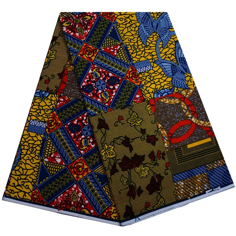 

Wholesale! 2018 New Arriva 100%Cotton African Wax Cloth Hollandais Wax African Super Dutch Wax 6Yards/Piece 883