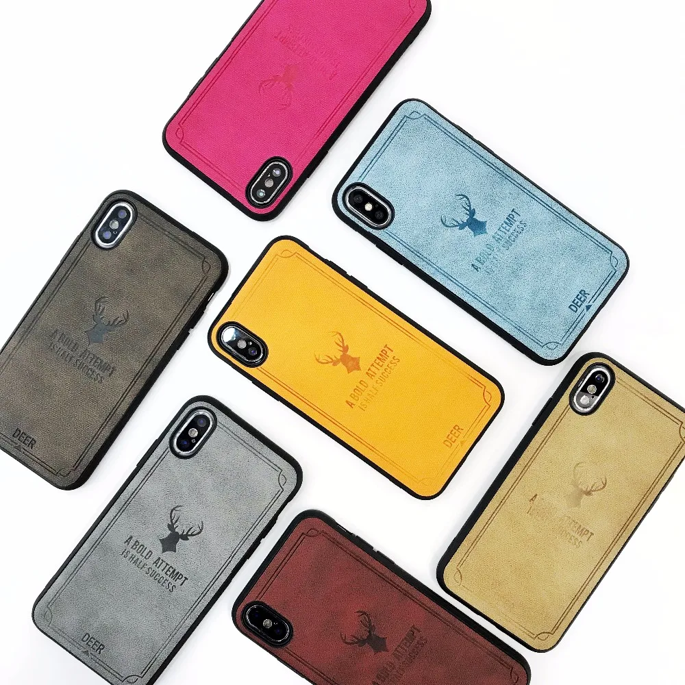 Luxury Deer case for iPhone 7 Retro Colorful Frosted Soft Silicone cover apple iPhones 6 6s 6plus 7plus 8 8plus Funda |