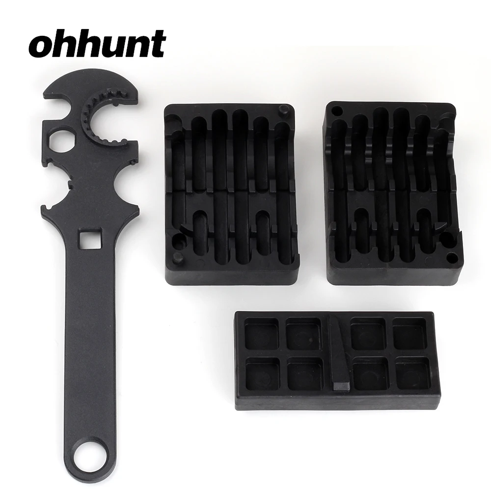 

ohhunt Gunsmith Armorer's 5.56/.223 AR15 M4 M16 Rifle Tool Kit Stock Combo Wrench Lower Upper Vise Block Wrench