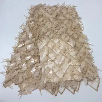 

(5yards/lot) high quality gold African 3d sequins lace 2019 New design French net lace fabric for bling bling party dress
