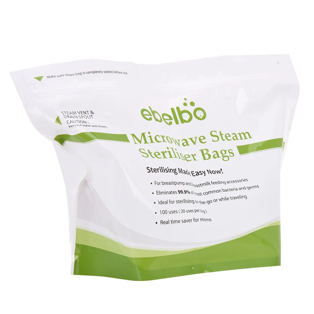 5pcs Quick Clean Microwave Steam Disinfection Bag Baby Nursing Steam Bag With Water Place The Nursing Products Like Tfeeding Accessories Or Bottles Inside And Put Them Into Microwave To Disinfect
