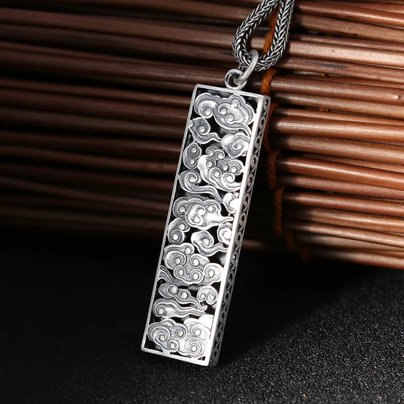 

Cluci Cage Pendants Mantra Pendant Frosted With Xiangyun Restoring Ancient Ways Men And Women Sweater Chain Hanging With Peace