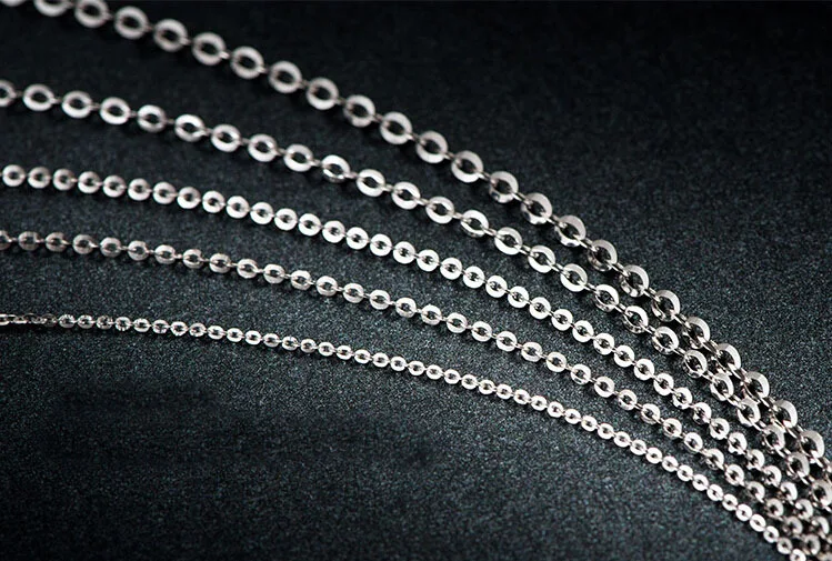 15 дюймов AU750 белого золота кабель O цепочка ожерелье 1 04 г|necklace chain|chain necklacegold chain |