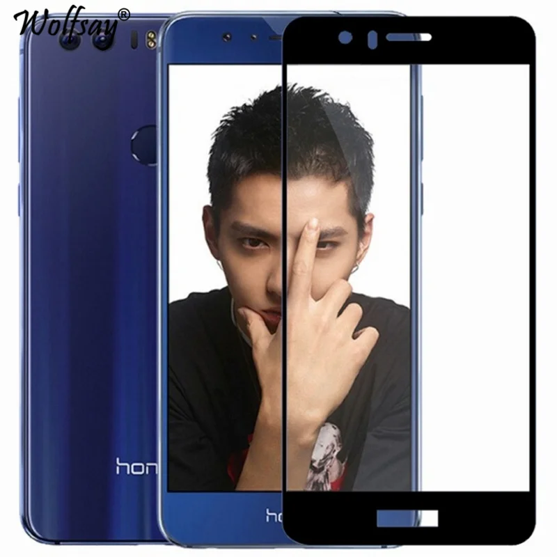 2 шт. Защитная пленка для экрана huawei Honor 8 из закаленного стекла 2.5D с полным покрытием для huawei Honor 8 glass Honor 8 glass Wolfsay