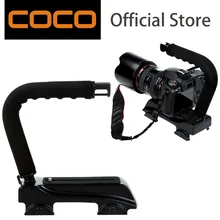 C Shape flash Bracket holder Video Handle Handheld Stabilizer Grip for DSLR SLR Camera Mini DV Camcorder Gopro Smart phone