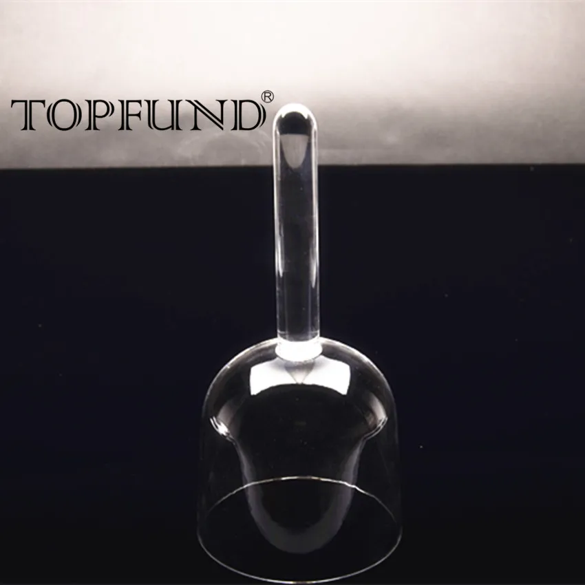 TOPFUND полная ручка прозрачный третий глаз Чакра кварцевый кристалл поющая чаша 8''