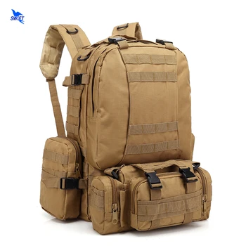 

55L Oxford Combat Tactical Backpack Outdoor Military Assault Encrypted Rucksack Trekking Hiking Camping Mountain Climbing Bags
