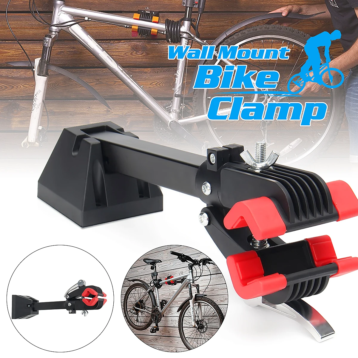 Wall Mount Bike Repair Clamp Grip MTB Road Bike Maintenance Storage Hanger Stand