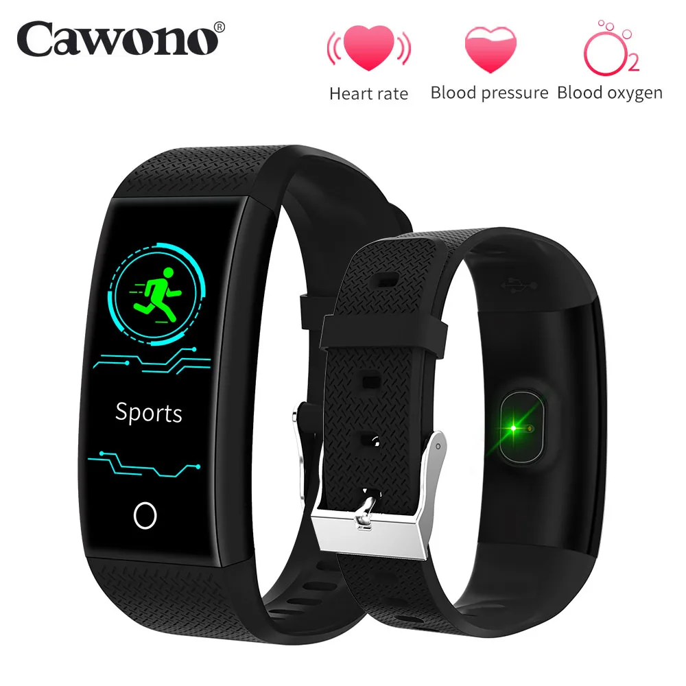Cawono CW21 Smart Wristband Blood Pressure Monitor Heart Rate Tracker Waterproof Smart Bracelet Smart Watch for IOS android