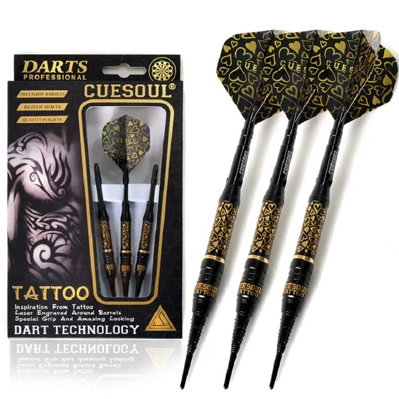 New CUESOUL 20g 145mm 3PCS/set Professional Soft Tip Darts Brass Darts