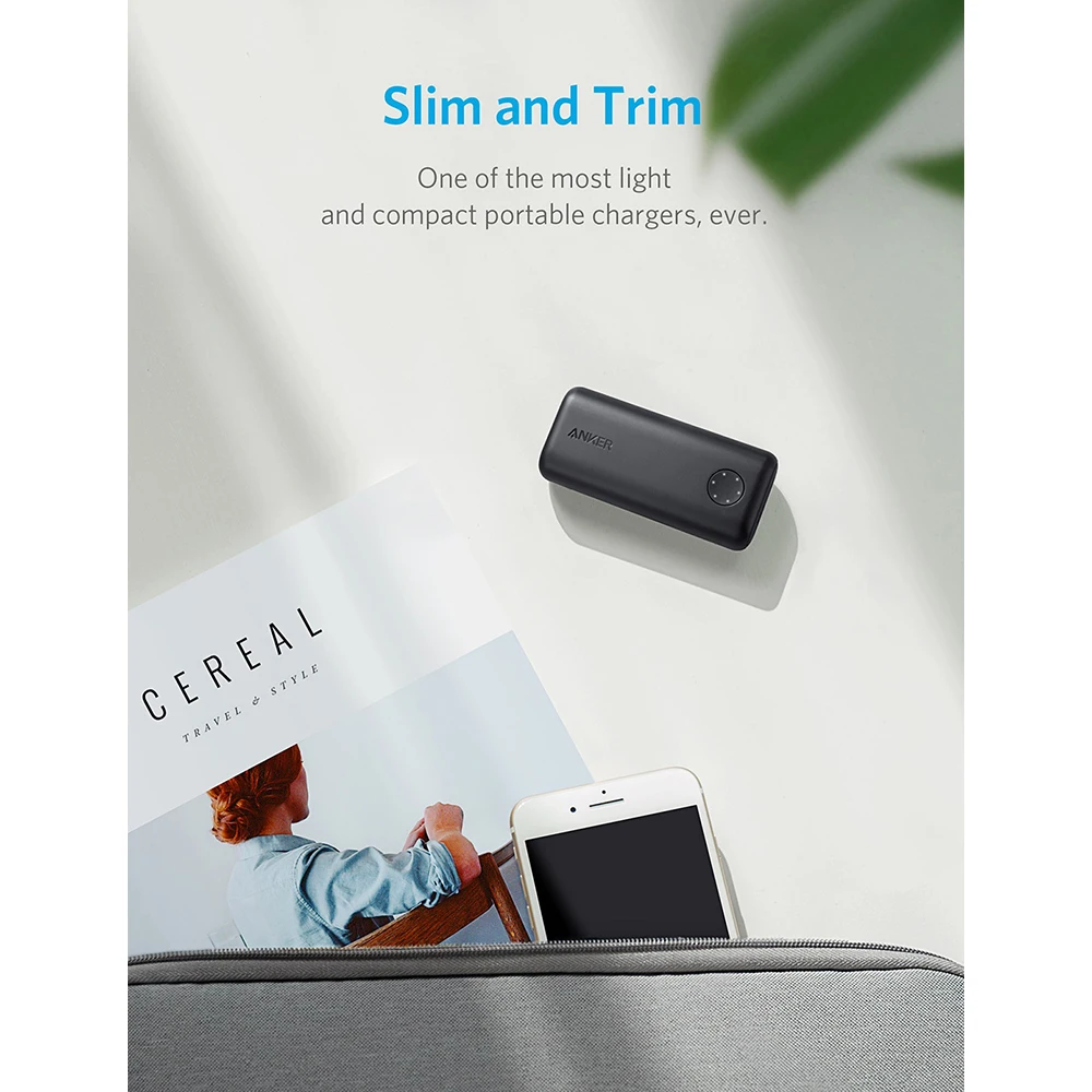 Anker PowerCore II 6700 компактное портативное зарядное устройство для iPhone X/8/8 Plus samsung и