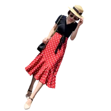 Изготовленная по индивидуальному заказу Женская юбка-русалка в горошек с высокой талией, большие размеры 3XS-10XL, черный/белый/винно-красный/зеленый/желтый