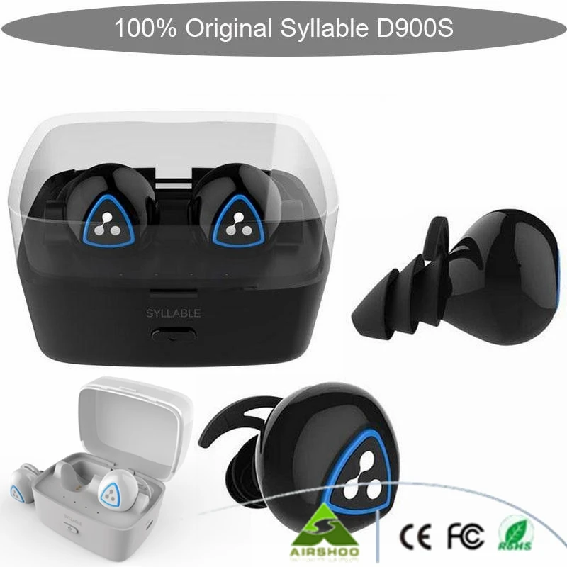 

100% original Syllable D900S Bluetooth Stereo Earphone Wireless Music Headset Handsfree Mini Earbud fone de ouvido black &white