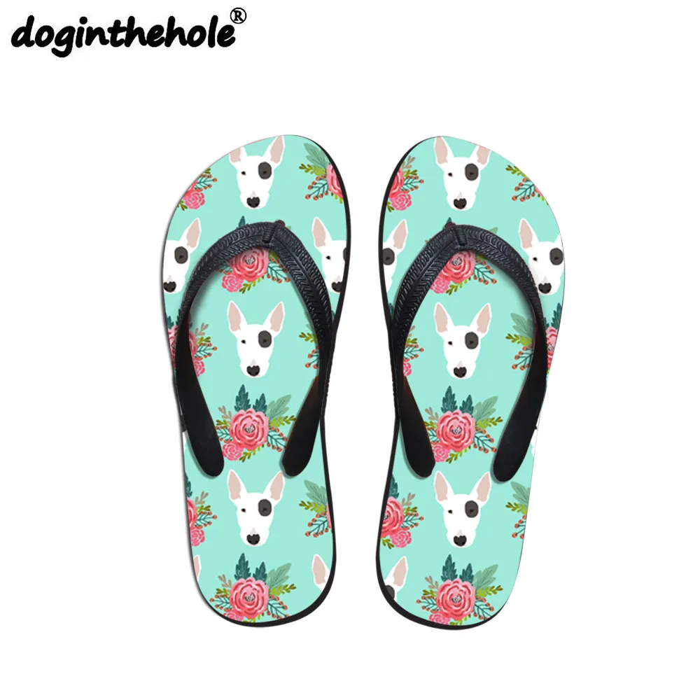 

doginthehole Sport Sandals Women Flip Flops Pit Bull Terrier Printing Outdoor Sandals Slippers Sport Flat Beach Shoes Summer New