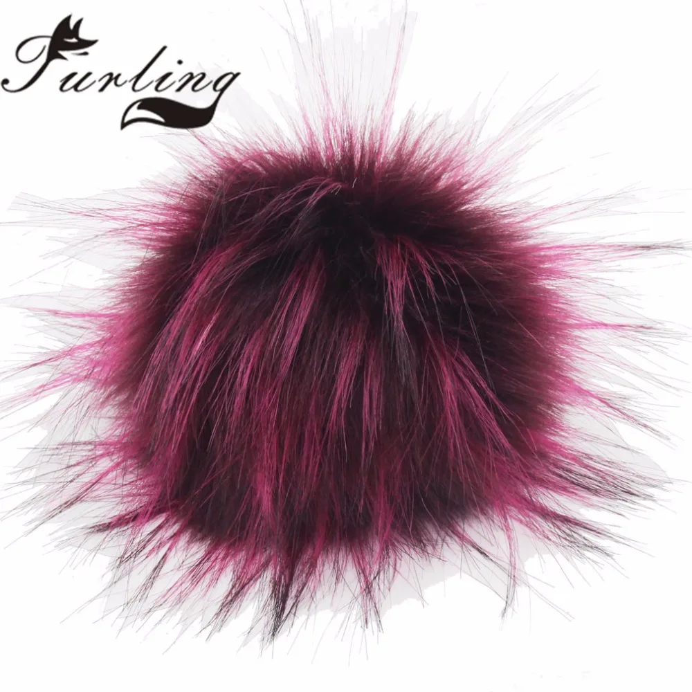 pom in faux fur bulk pom Faux Pom Pom Ball 1PC Fluffy Furling DIY Large Fur Raccoon
