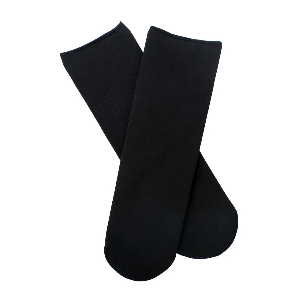 Зима Wamer Для женщин утолщаются Термальность шерсть кашемира зимние носки бесшовные бархатные сапоги этаж Спящая носки для мужчин - Цвет: Черный