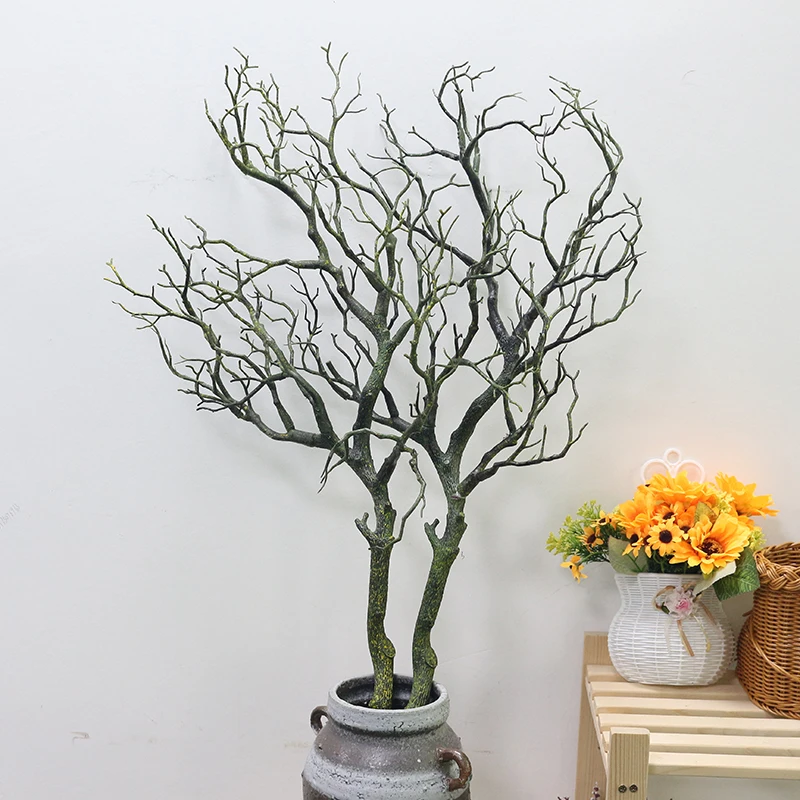 Simulation plant plastic coral branches wedding arrangement white branches fake dry branches home flower arrangement accessories (5)