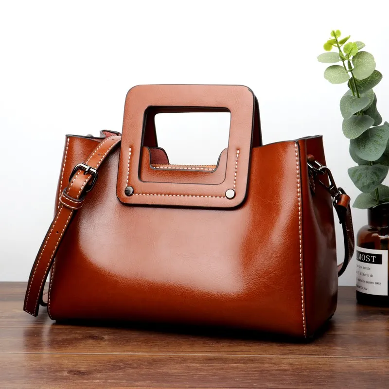 

Shoulder Bag Ladies' bag with Handle 3 colors New Fashion Simple fit Make up Folding Umbrella Phone Purse Real Leather Women
