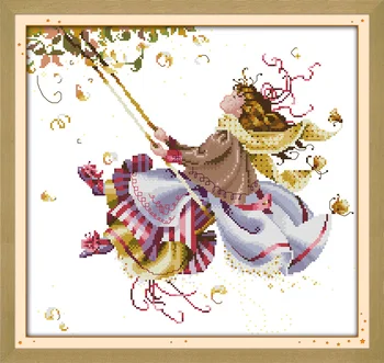 

Swing Higher Embroidery floss Counted Cross Stitch In 11CT 14CT DIY Needlework DMC Cross Stitch Kit For Embroidery A Cross Craft