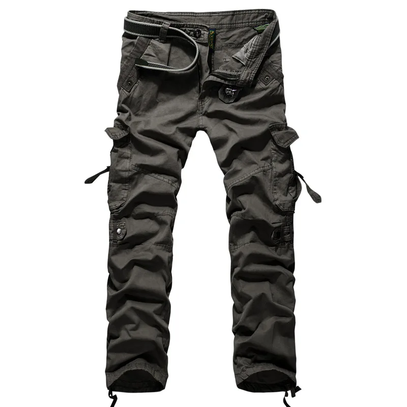 

LEOCLOTHO Pants Men Loose Trousers Slim Fit Multi-pocket Washed Mens Overalls Streetwear Fashion Comfortable Casual Pants
