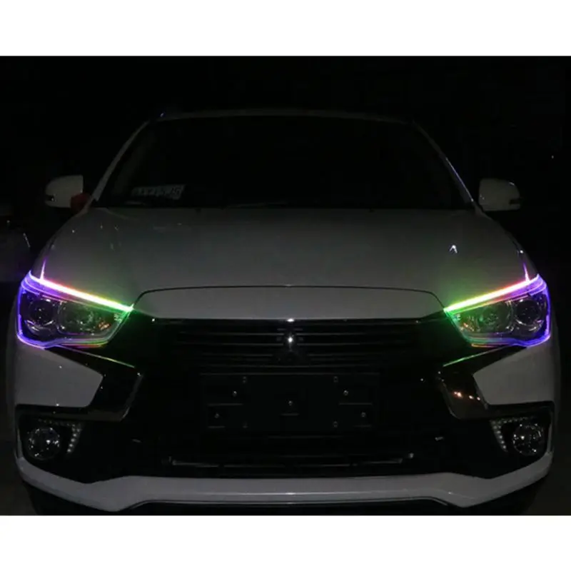 

New 45cm 60cm DRL Turn Signal Flowing External Light guide strip Tears LED Daytime Running Light Angel Eye Car Headlight