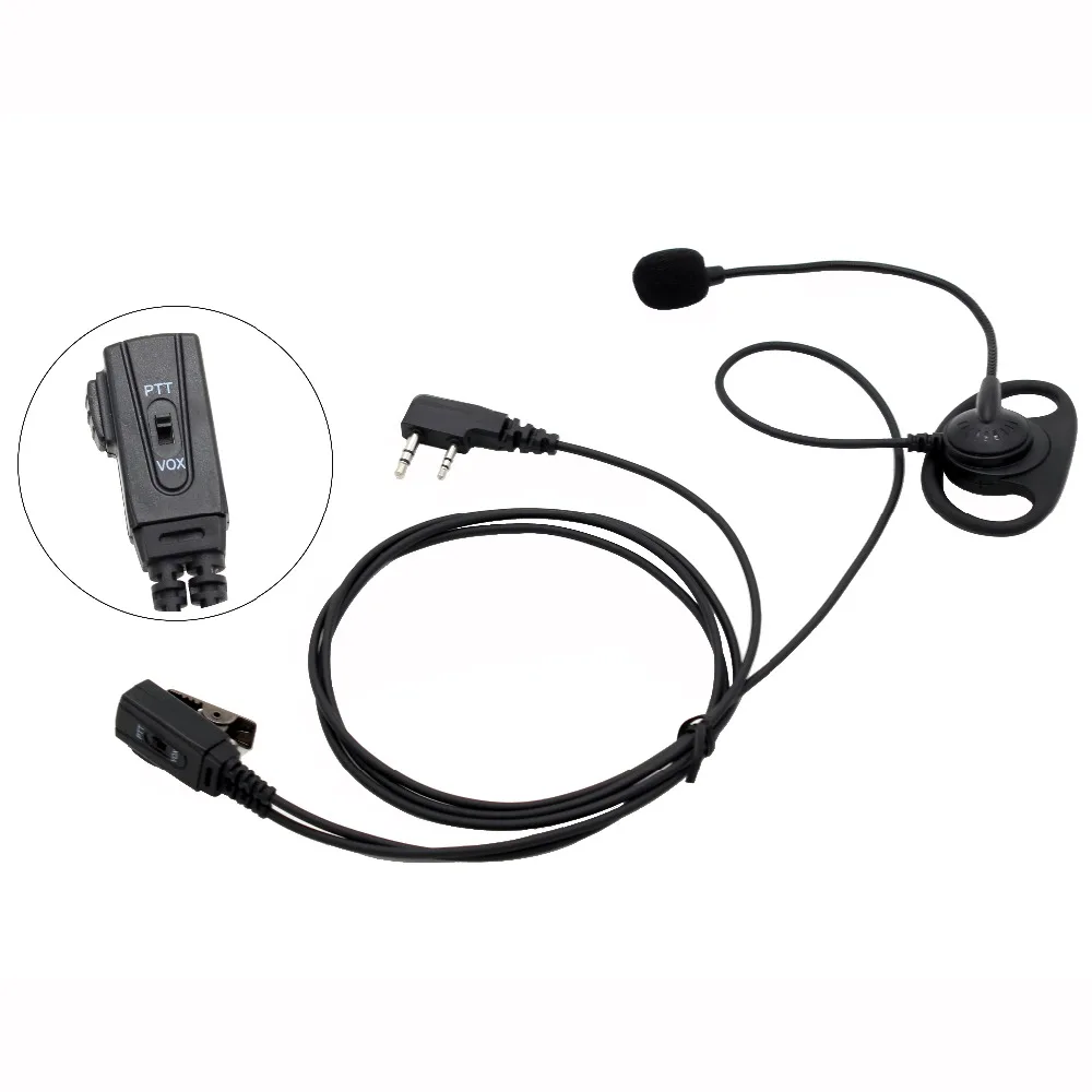 

PTT / Vox Function Switchable Handsfree Headset Earpiece with Microphone for Walkie Talkie BaoFeng UV-5R GT-3 UV-82 BF-888S H777