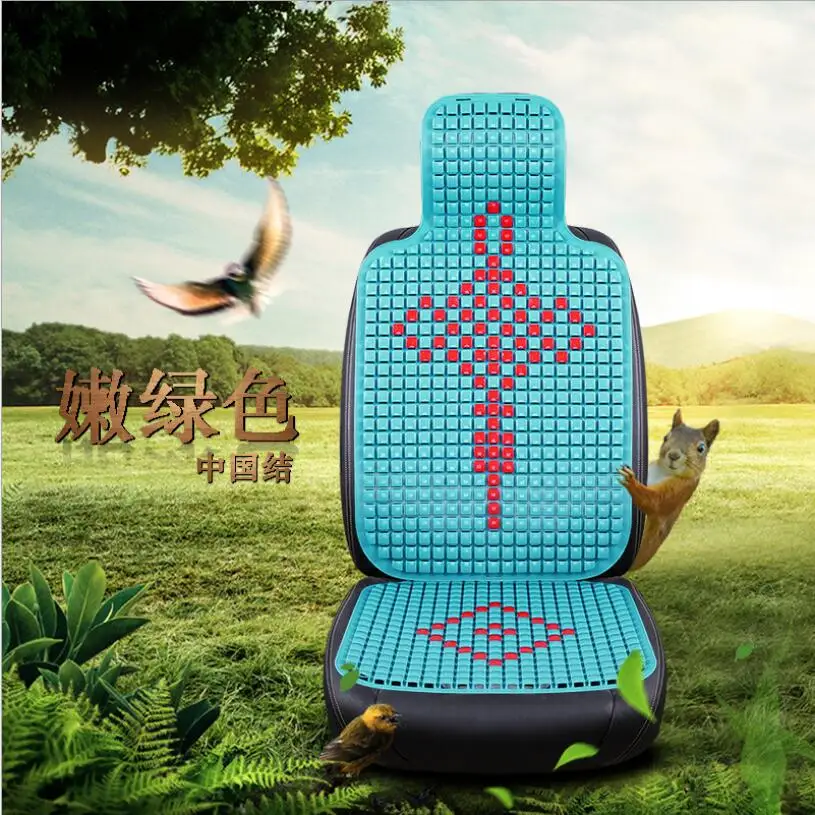 Summer Plastic Breathable Cool Car Chinese knot elements Seat Cushion Auto Minibus Home Chair Cover - Название цвета: J