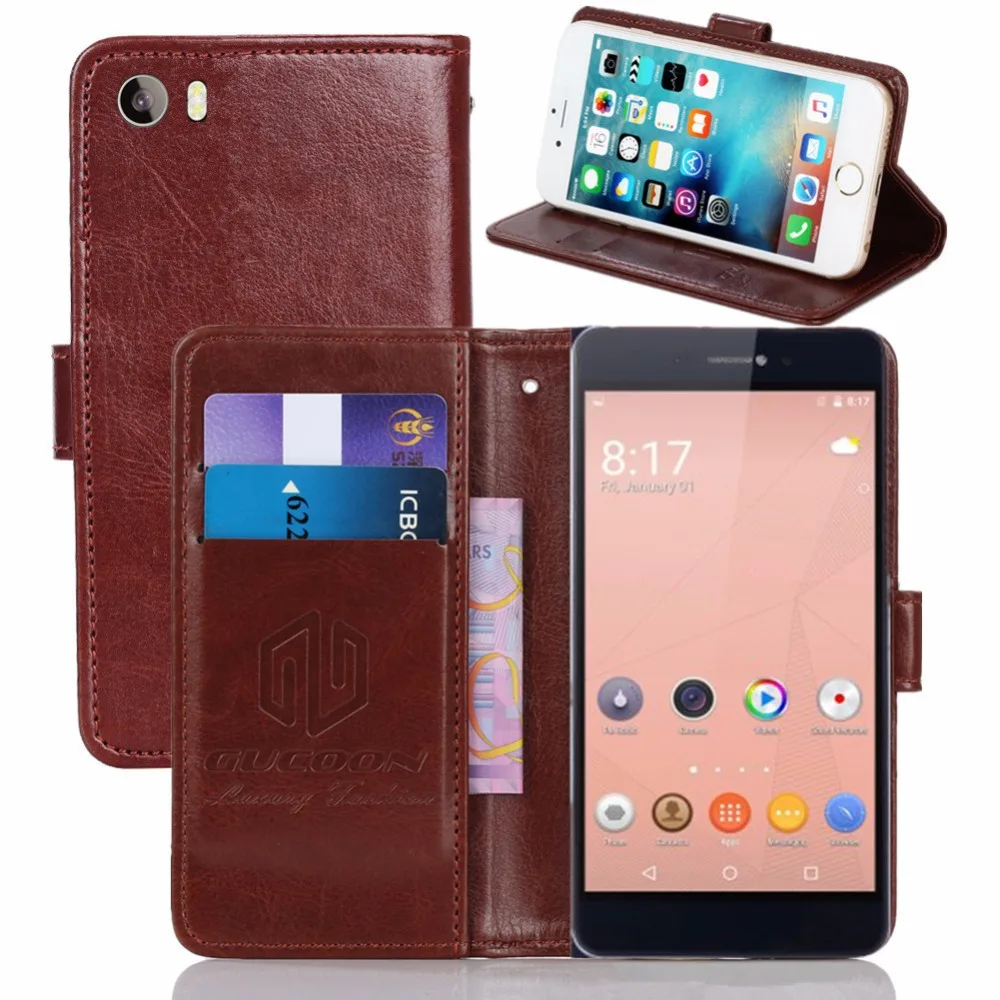 

GUCOON Vintage Wallet Case for Bluboo Picasso 5.0inch PU Leather Retro Flip Cover Magnetic Fashion Cases Kickstand Strap
